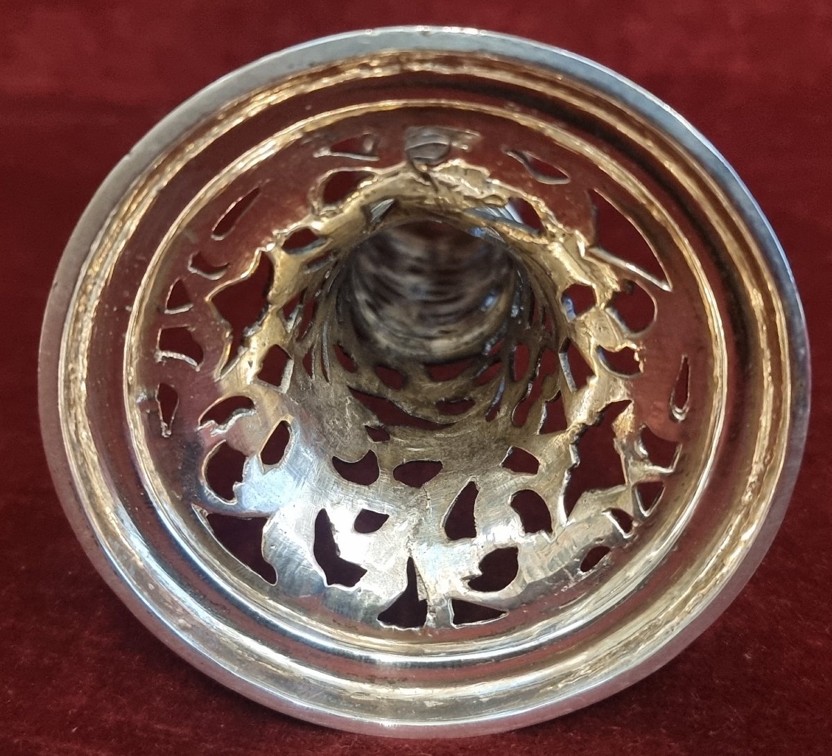 Silver And Engraved Glass Vase - Germany - Early 20th Century-photo-3