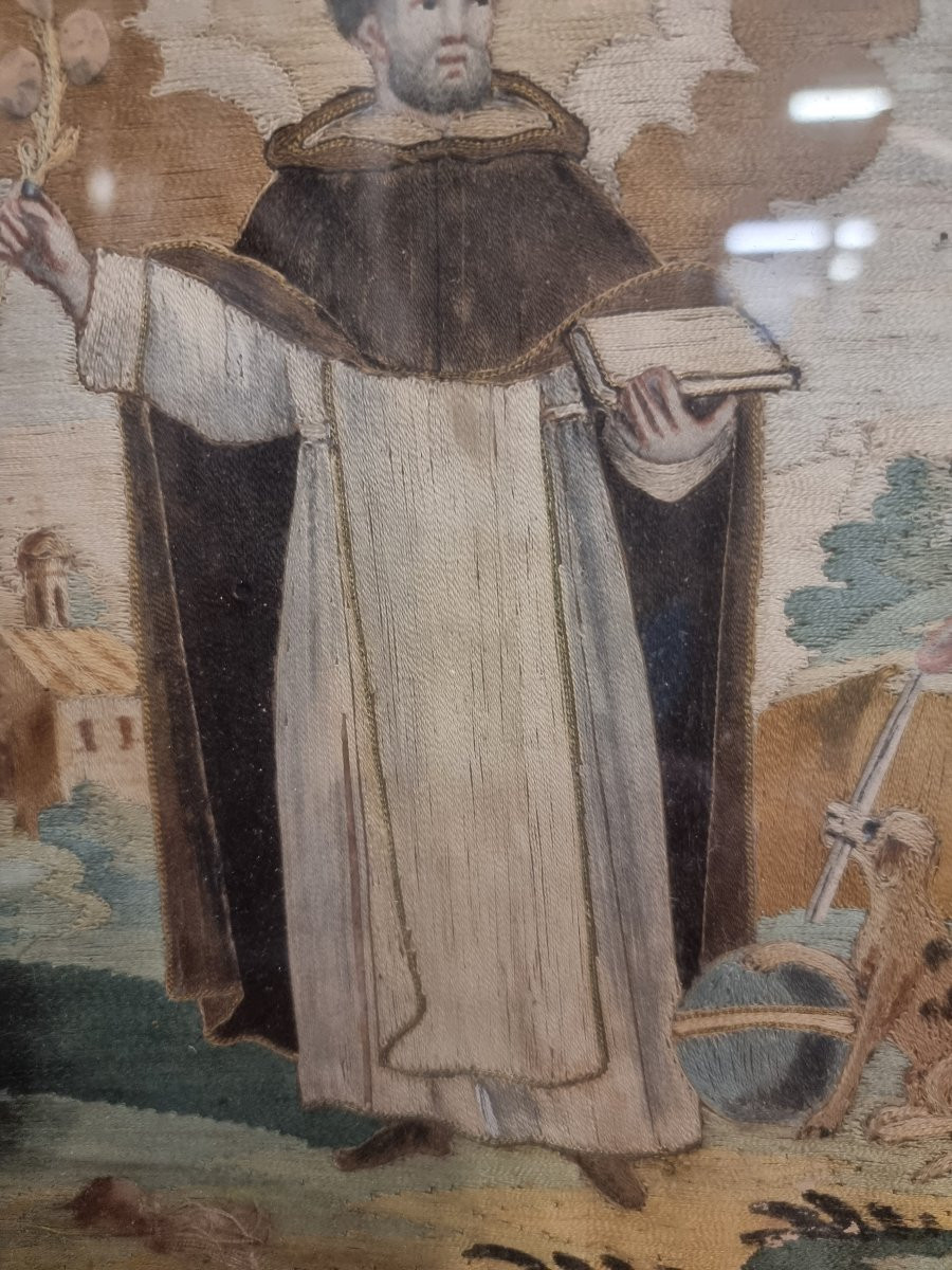 Picture - Thread Embroidery - San Domenico  - Late 18th Century - Made In Southern Italy-photo-4