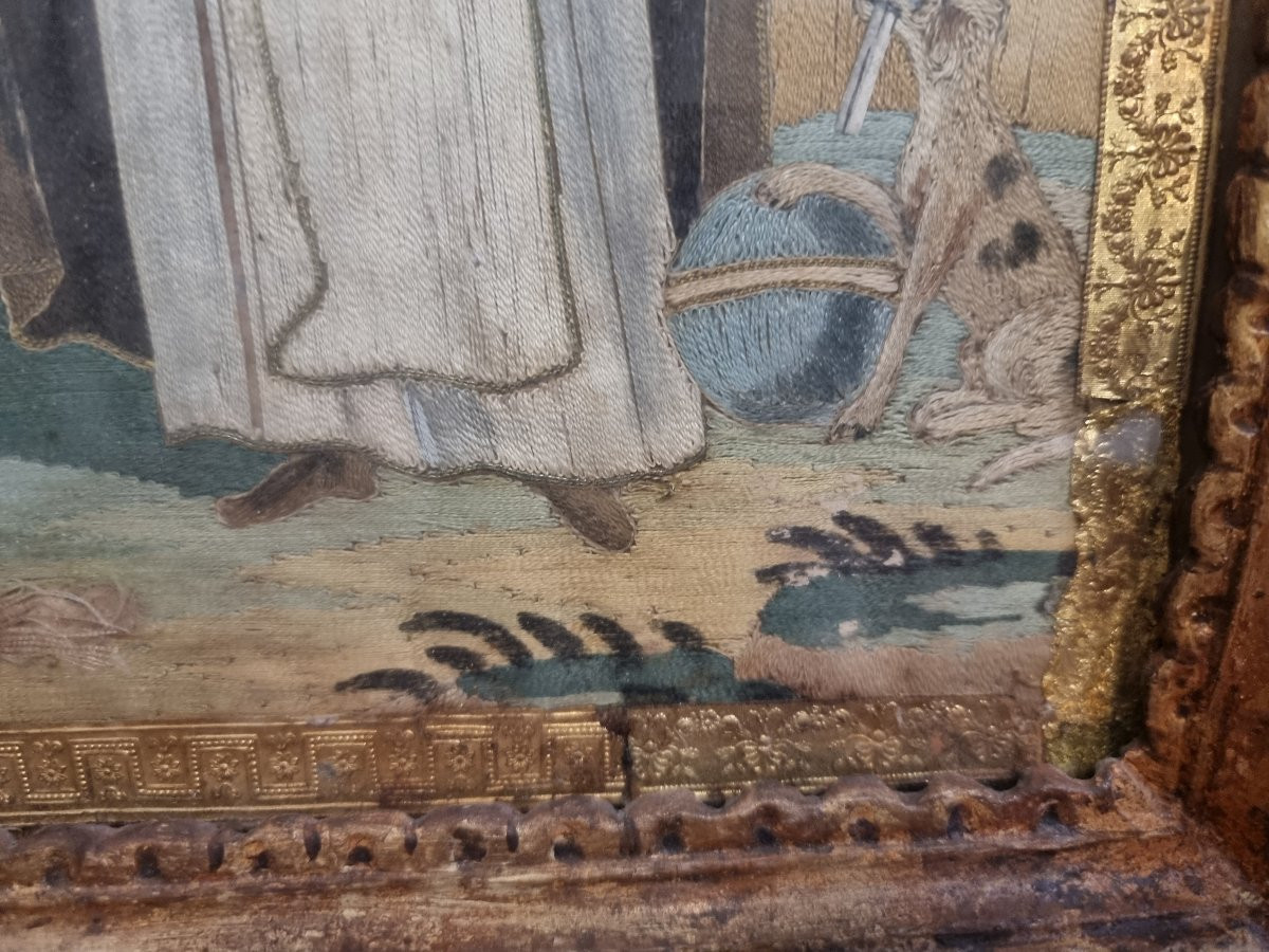 Picture - Thread Embroidery - San Domenico  - Late 18th Century - Made In Southern Italy-photo-1