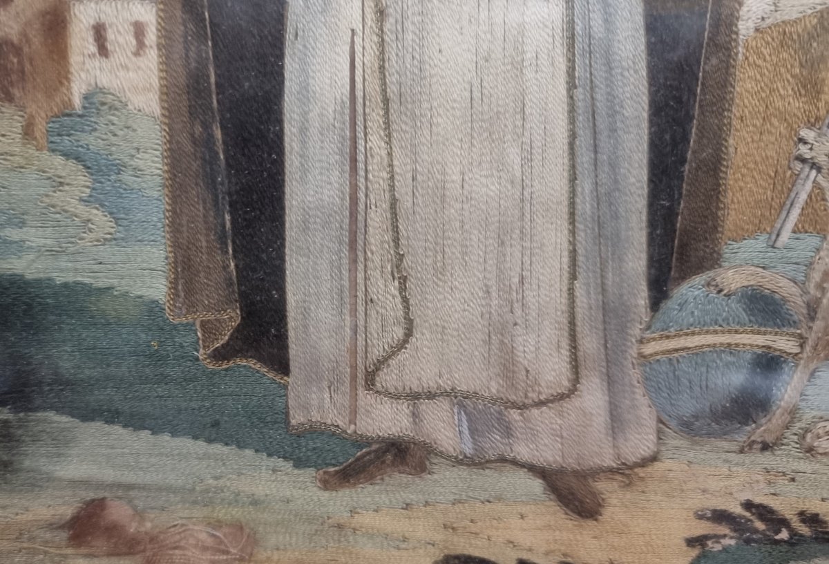 Picture - Thread Embroidery - San Domenico  - Late 18th Century - Made In Southern Italy-photo-2