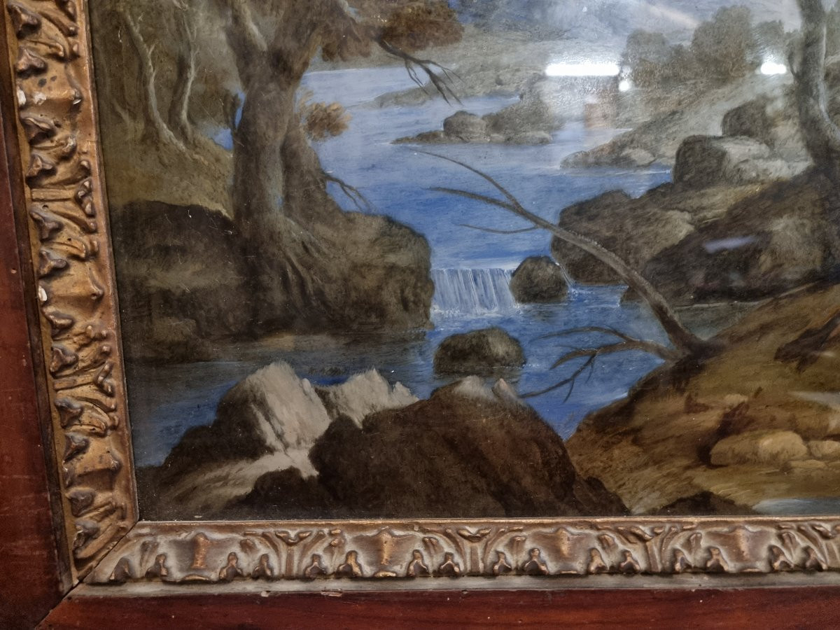 Painting Under Glass - Sleeping Saint Giovannino  - Late 17th Century  - Central Italy-photo-1