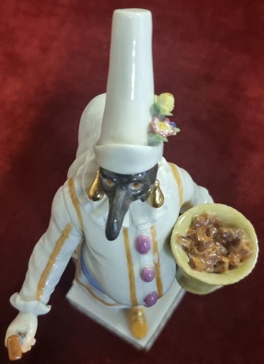 Figurine Pulcinella en porcelaine peinte  Meissen - début du XXe siècle-photo-3