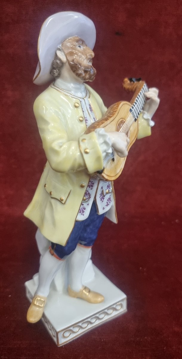 Figurine de boro en porcelaine peinte  - Meissen - début du XXe siècle-photo-2