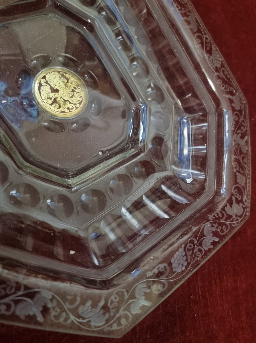Engraved Glass Plate  -  Venice, 17th Century-photo-1