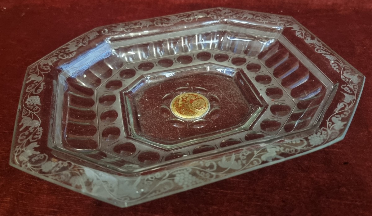 Engraved Glass Plate  -  Venice, 17th Century