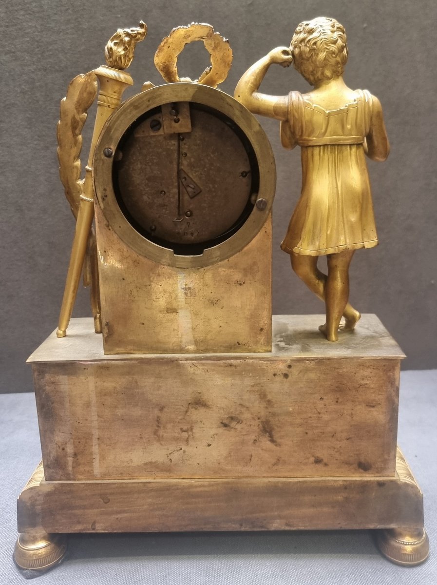 Gilded Bronze Table Clock   France - Charles X - First Half Of The 19th Century-photo-3