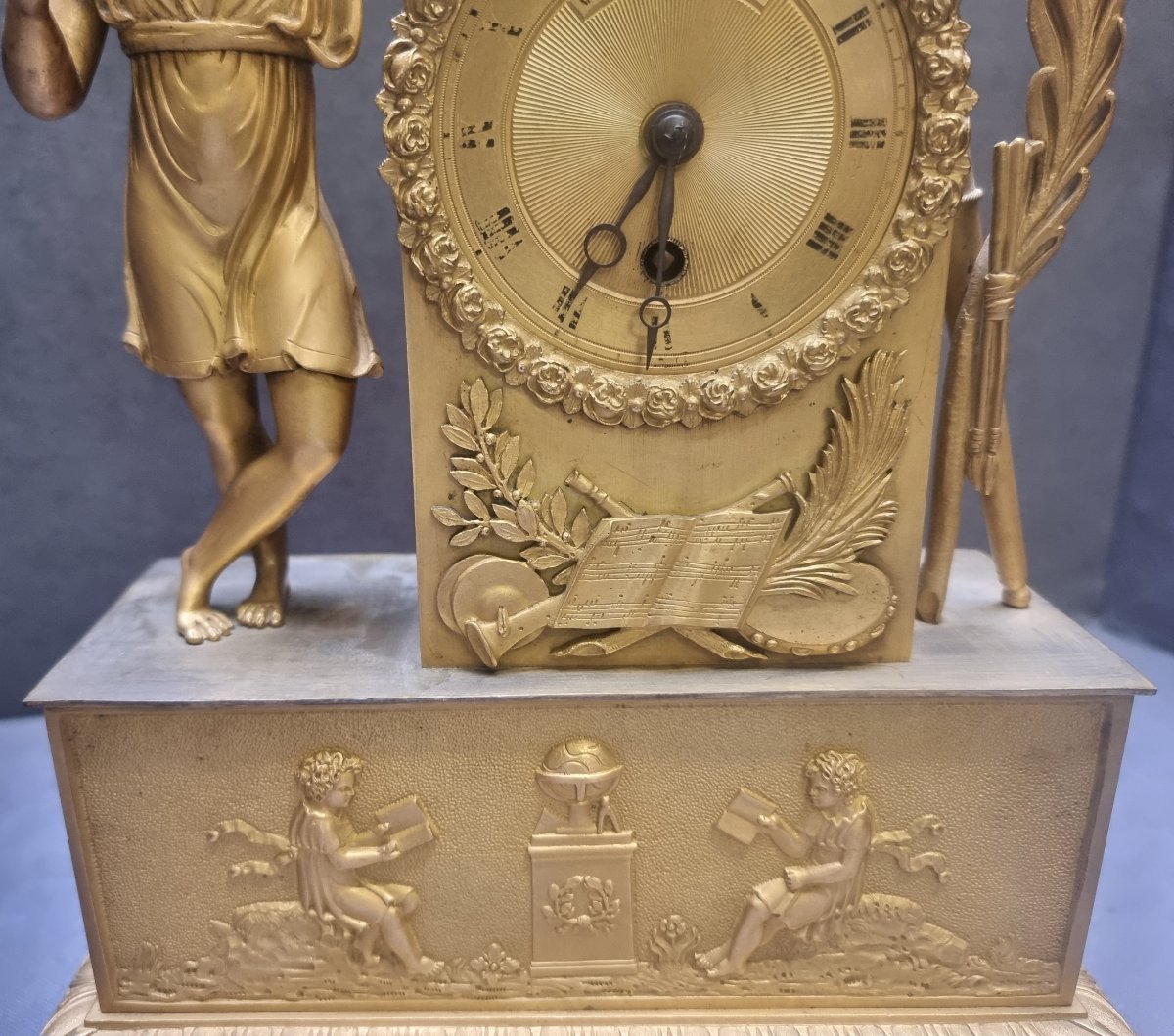 Gilded Bronze Table Clock   France - Charles X - First Half Of The 19th Century-photo-2