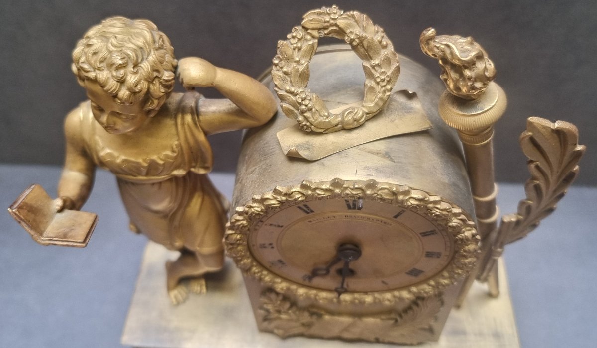 Gilded Bronze Table Clock   France - Charles X - First Half Of The 19th Century-photo-5