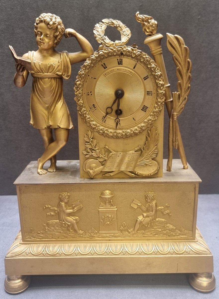 Gilded Bronze Table Clock   France - Charles X - First Half Of The 19th Century
