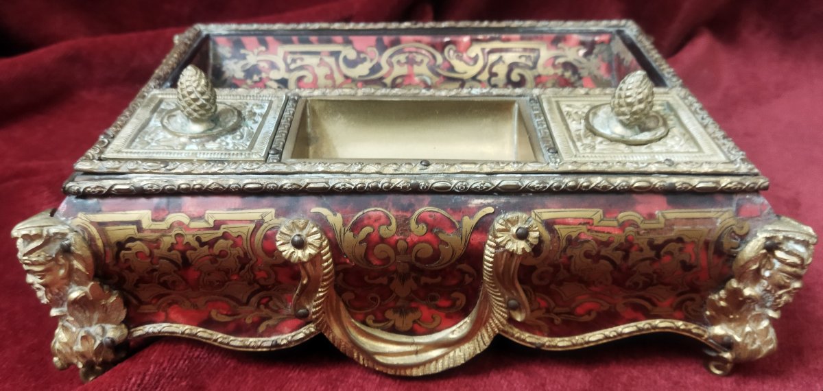 Encrier Boulle Napoléon III - France - XIX siècle-photo-3