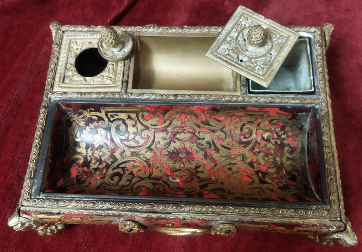 Encrier Boulle Napoléon III - France - XIX siècle-photo-1