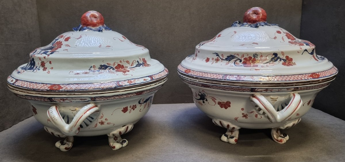 Pair Of Painted Ceramic Soup Bowls - Milan, Pasquale Rubati Factory (1760–1790) -photo-2