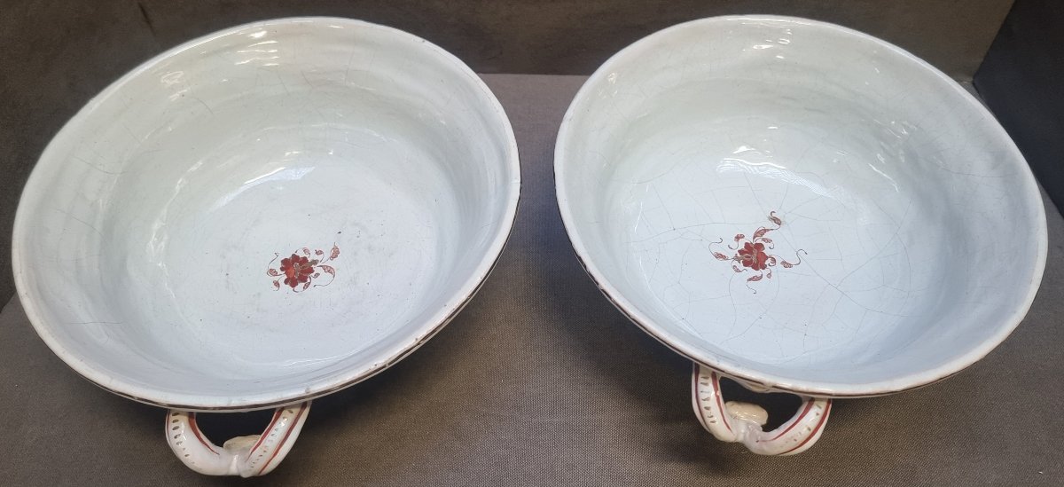 Pair Of Painted Ceramic Soup Bowls - Milan, Pasquale Rubati Factory (1760–1790) -photo-2