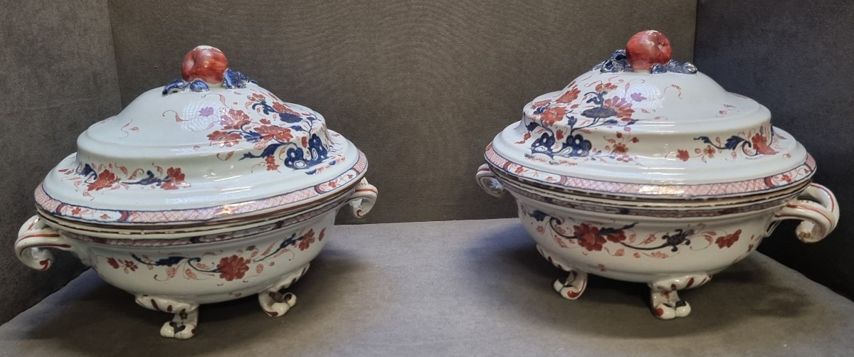 Pair Of Painted Ceramic Soup Bowls - Milan, Pasquale Rubati Factory (1760–1790) 