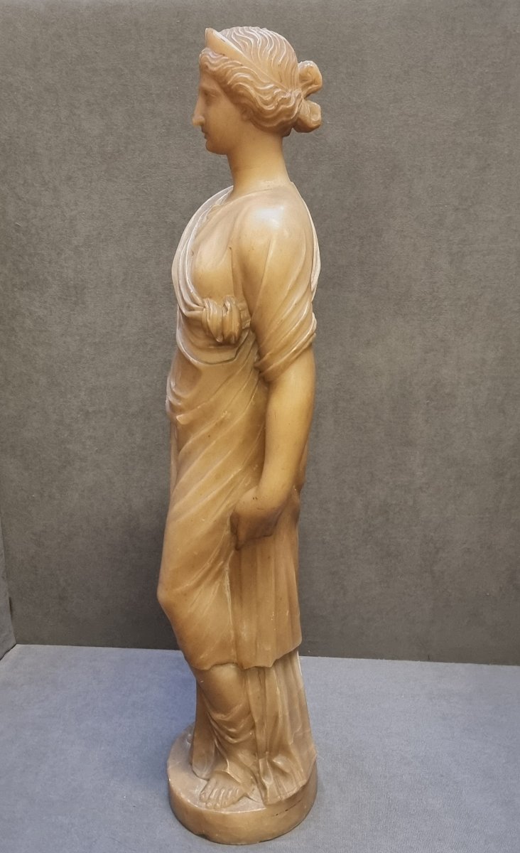 Sculpture en albâtre - Vierge romaine - Début du XIXe siècle  - ITALIE CENTRALE-photo-3