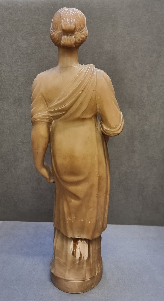 Sculpture en albâtre - Vierge romaine - Début du XIXe siècle  - ITALIE CENTRALE-photo-4