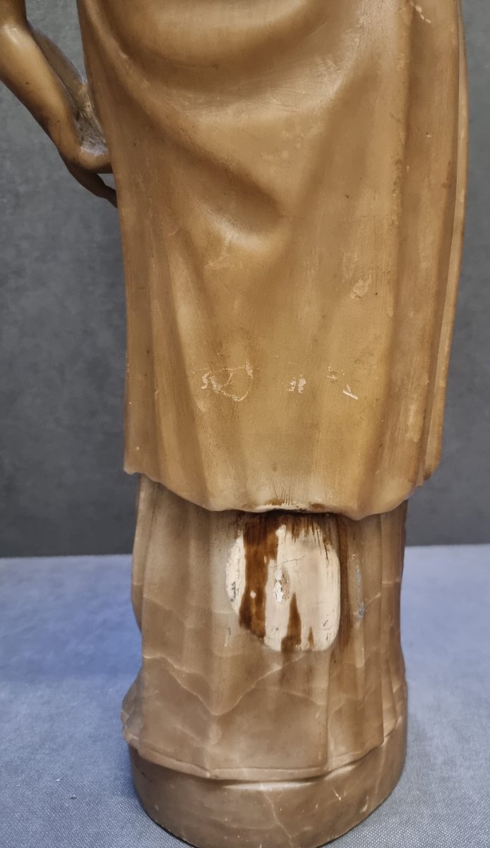 Sculpture en albâtre - Vierge romaine - Début du XIXe siècle  - ITALIE CENTRALE-photo-1