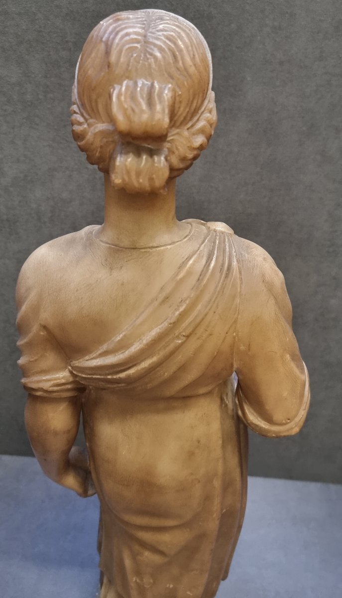 Sculpture en albâtre - Vierge romaine - Début du XIXe siècle  - ITALIE CENTRALE-photo-2