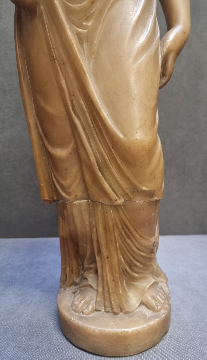 Sculpture en albâtre - Vierge romaine - Début du XIXe siècle  - ITALIE CENTRALE-photo-4