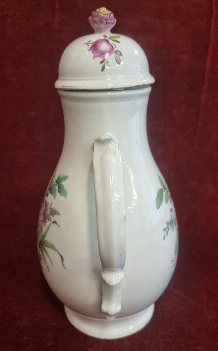 Cafetière en porcelaine peinte - Fürstenberg  XIXe siècle-photo-2