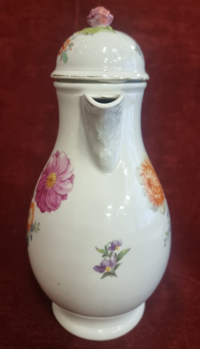 Cafetière en porcelaine peinte - Fürstenberg  XIXe siècle-photo-4