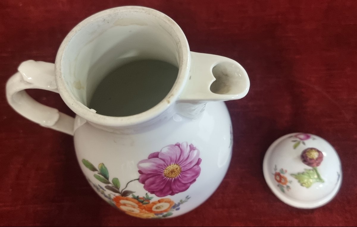 Cafetière en porcelaine peinte - Fürstenberg  XIXe siècle-photo-2