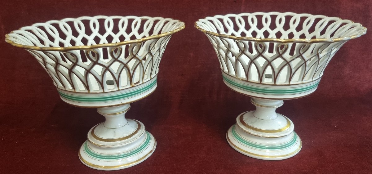 PAIRE DE PANIERS EN PORCELAINE - XIXe SIÈCLE - FRANCE-photo-4