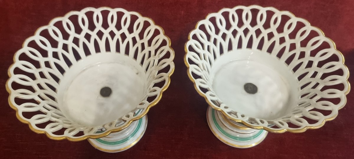 PAIRE DE PANIERS EN PORCELAINE - XIXe SIÈCLE - FRANCE-photo-1