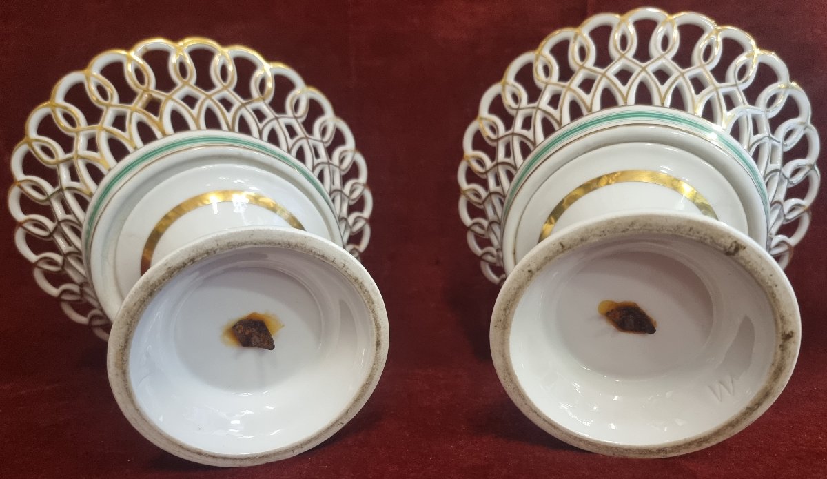 PAIRE DE PANIERS EN PORCELAINE - XIXe SIÈCLE - FRANCE-photo-3