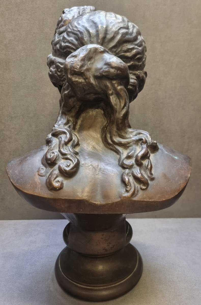 BUSTE FÉMININ EN BRONZE - FRANCE - MILIEU DU XIXe SIÈCLE-photo-4
