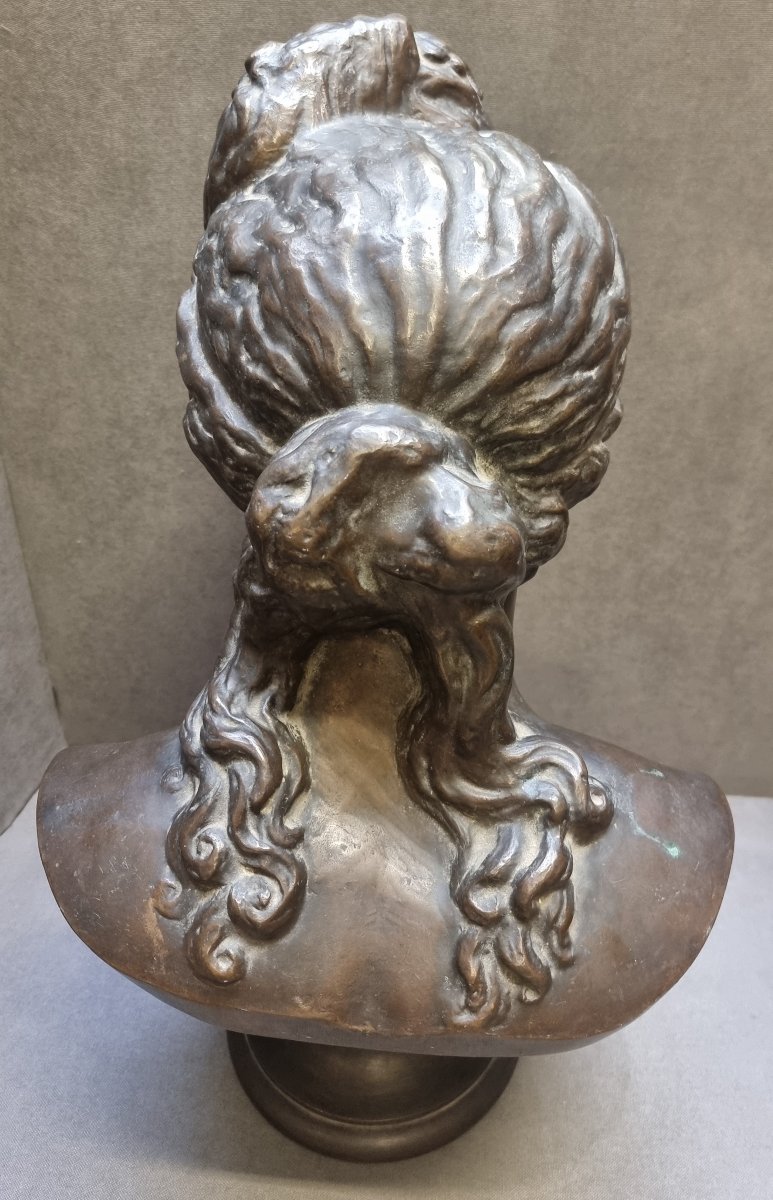 BUSTE FÉMININ EN BRONZE - FRANCE - MILIEU DU XIXe SIÈCLE-photo-3