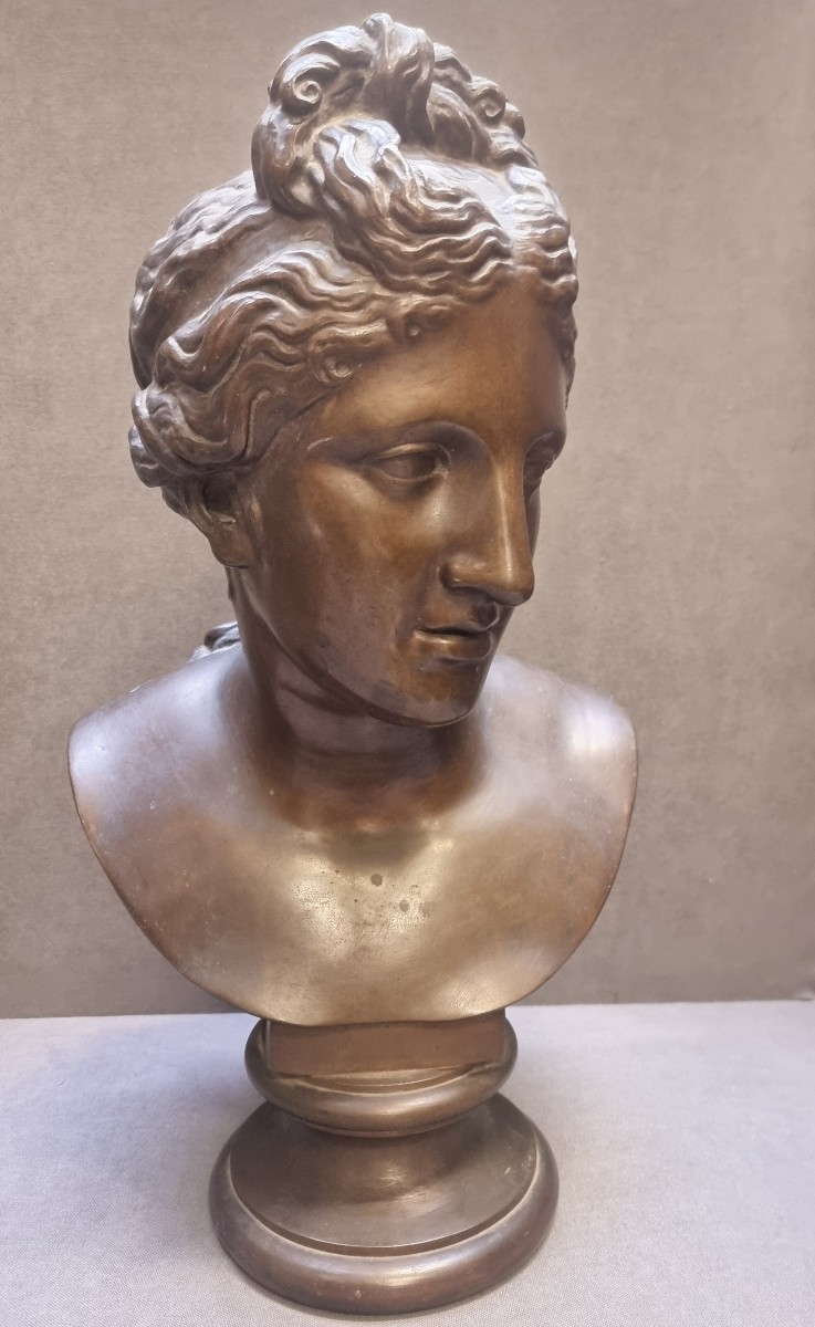 BUSTE FÉMININ EN BRONZE - FRANCE - MILIEU DU XIXe SIÈCLE