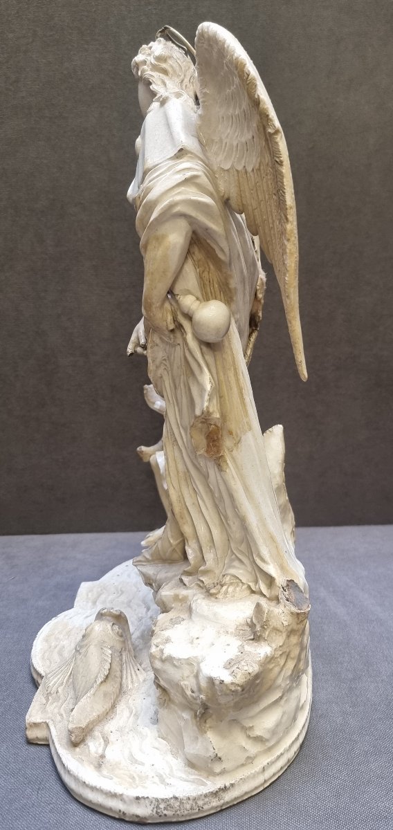 Groupe en faïence représentant Tobia et l'Ange - Giovanni Volpato, Rome - Fin du XVIIIe siècle-photo-4