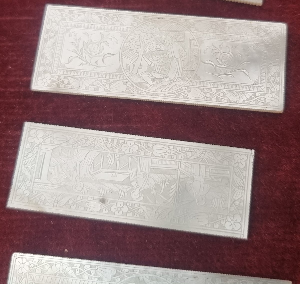 35 FICHES EN NACRE - CHINE - FIN DU XIXe SIÈCLE-photo-3