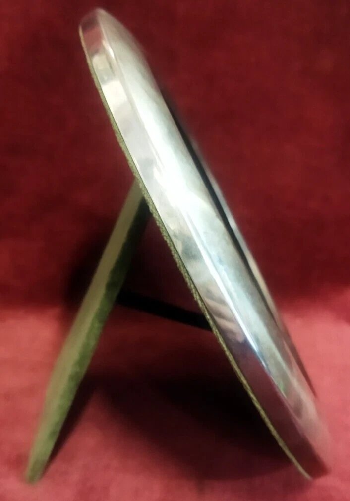 Round Silver-tone Metal Photo Frame - Gabriella Crespi - 1970s-photo-4