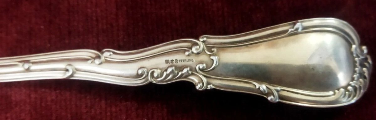 PAIRE DE COUVERTS  en argent massif 925 et émail  Début du XXe siècle - Art Nouveau-photo-7