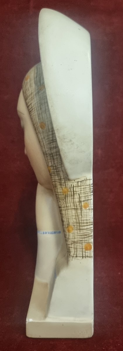 SCULPTURE CÉRAMIQUE - MADONNA - IGNI TURIN - ART DÉCO ANNÉES 1930-photo-2