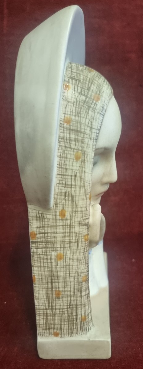 SCULPTURE CÉRAMIQUE - MADONNA - IGNI TURIN - ART DÉCO ANNÉES 1930-photo-4