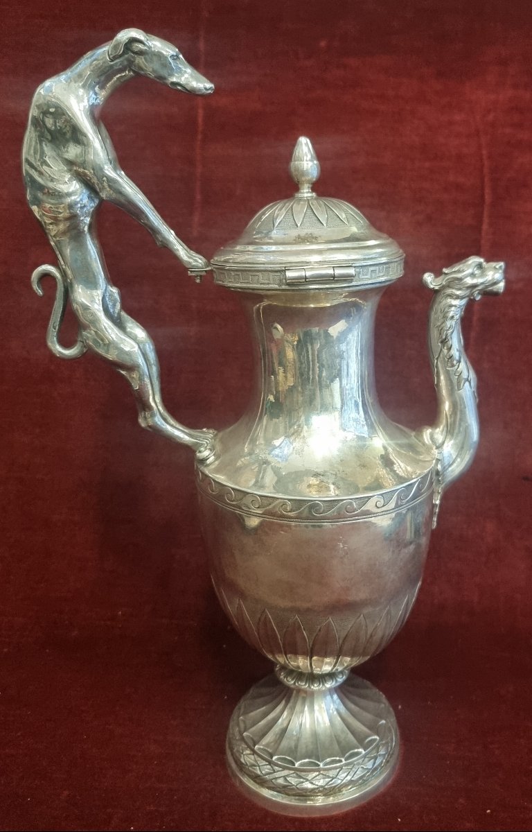 Cafetière en argent - Rome - Début du XIXe siècle-photo-3