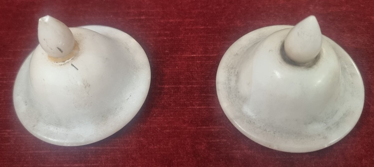 PAIRE DE VASES EN ALBATRE - TOSCANE, ITALIE - DÉBUT DU XIXe SIÈCLE-photo-3