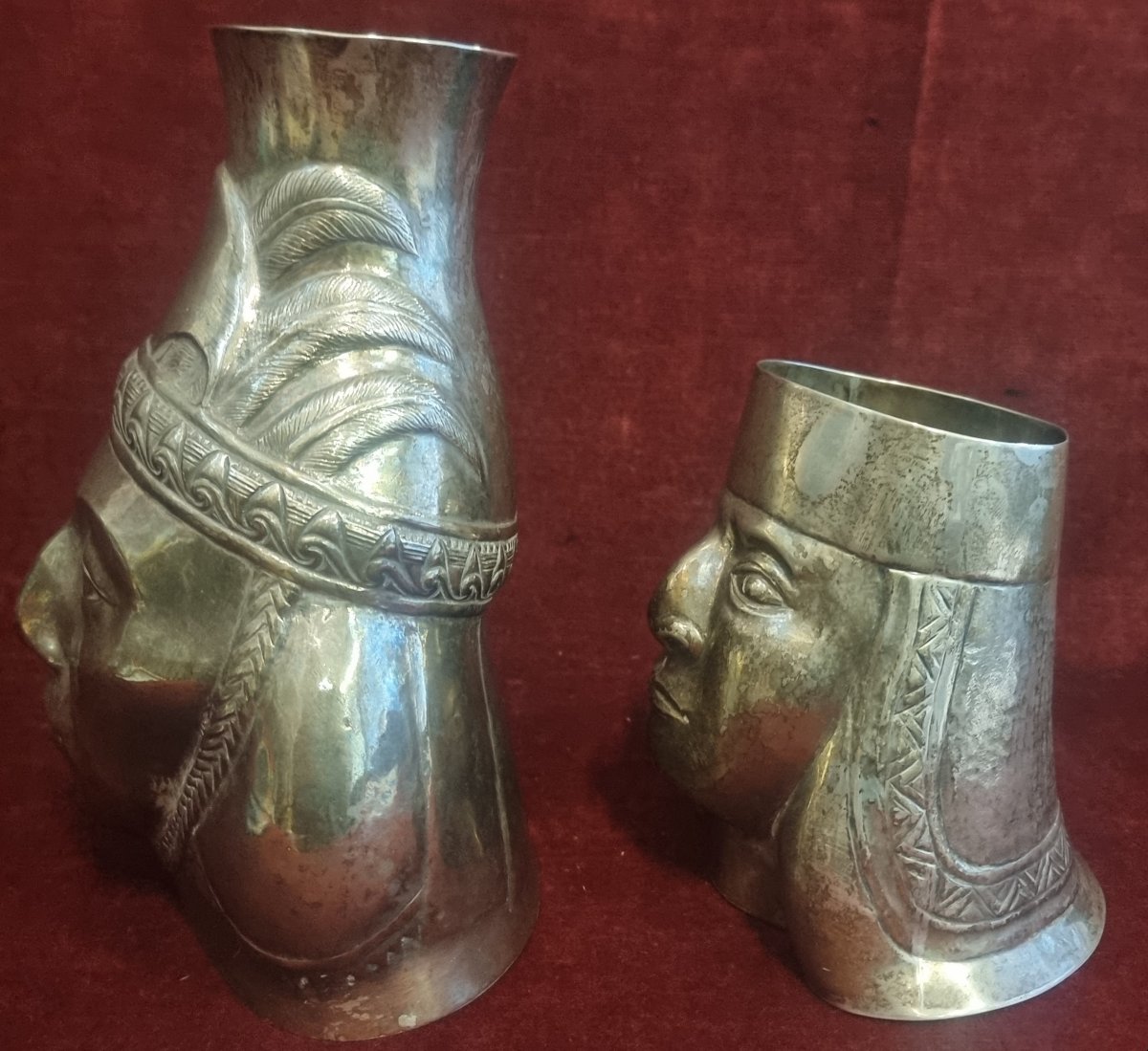 PAIRE DE VASES EN ARGENT (800 et 925) - PÉROU - DÉBUT DU XXe SIÈCLE-photo-2