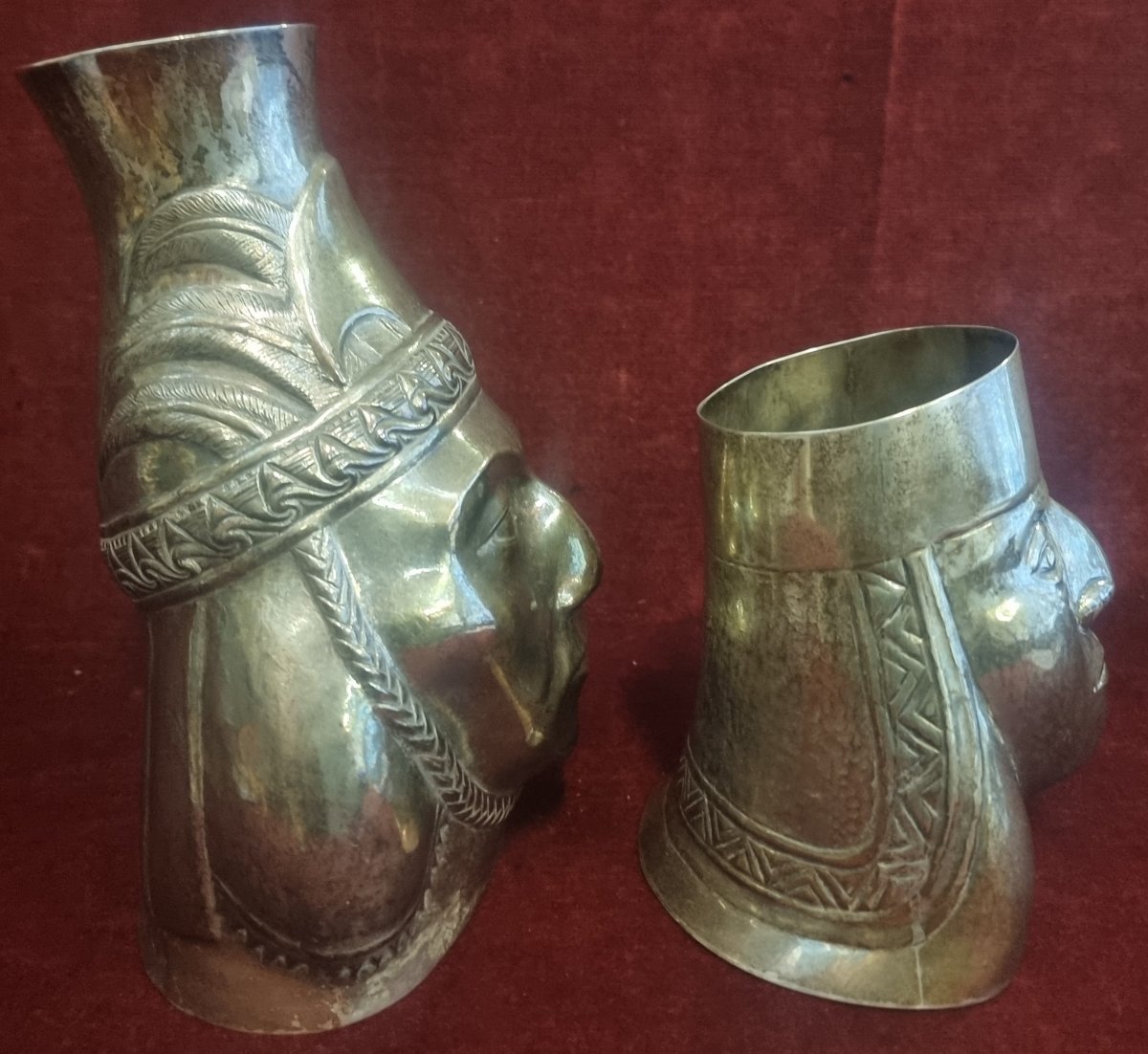 PAIRE DE VASES EN ARGENT (800 et 925) - PÉROU - DÉBUT DU XXe SIÈCLE-photo-4