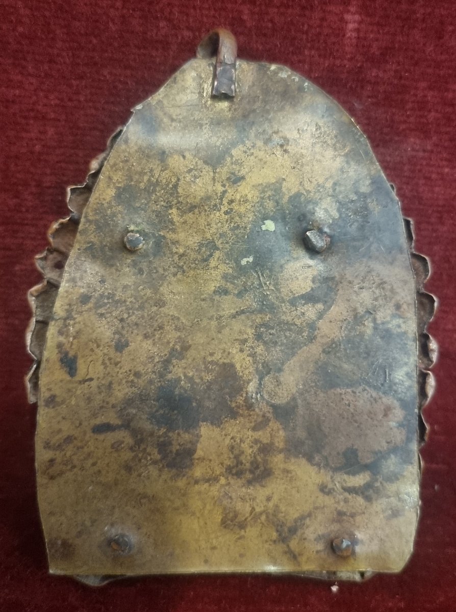 Bas-relief Medallion On Copper - Tibet - 19th Century-photo-2