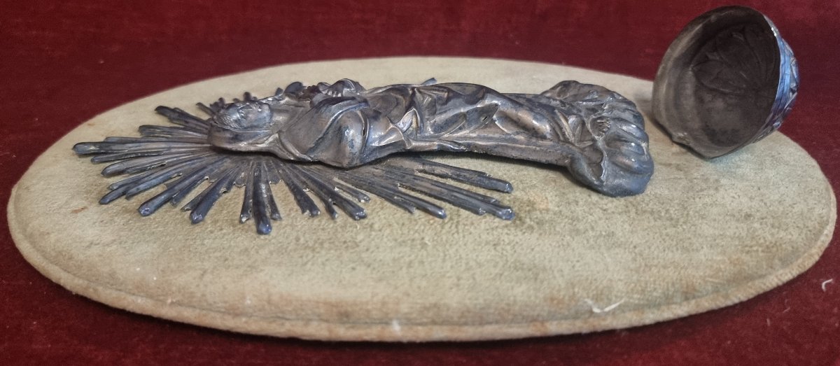 Fontaine sacrée en argent de la Vierge - Sud de l'Italie - Fin du XVIIIe siècle-photo-1