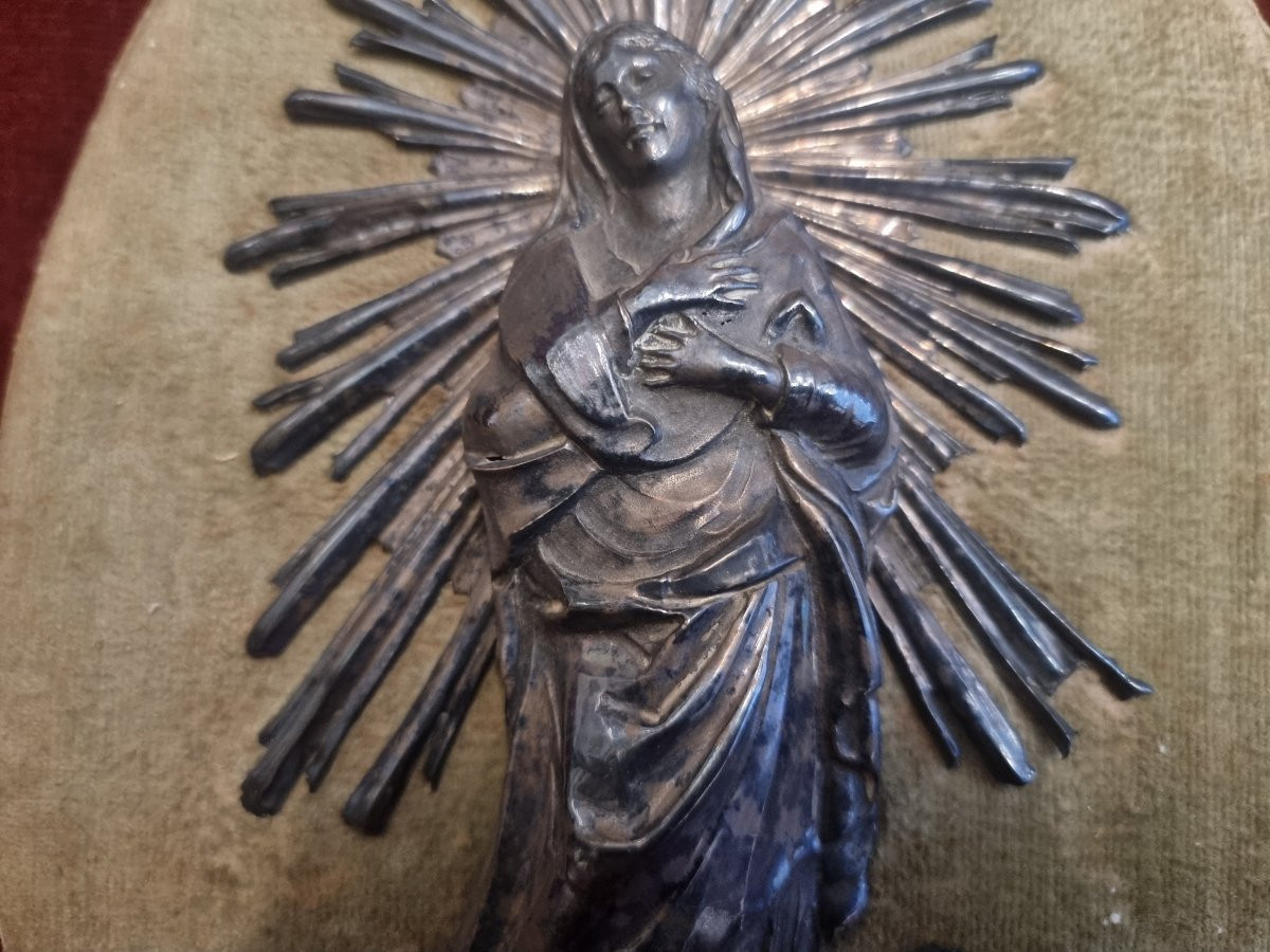 Fontaine sacrée en argent de la Vierge - Sud de l'Italie - Fin du XVIIIe siècle-photo-5