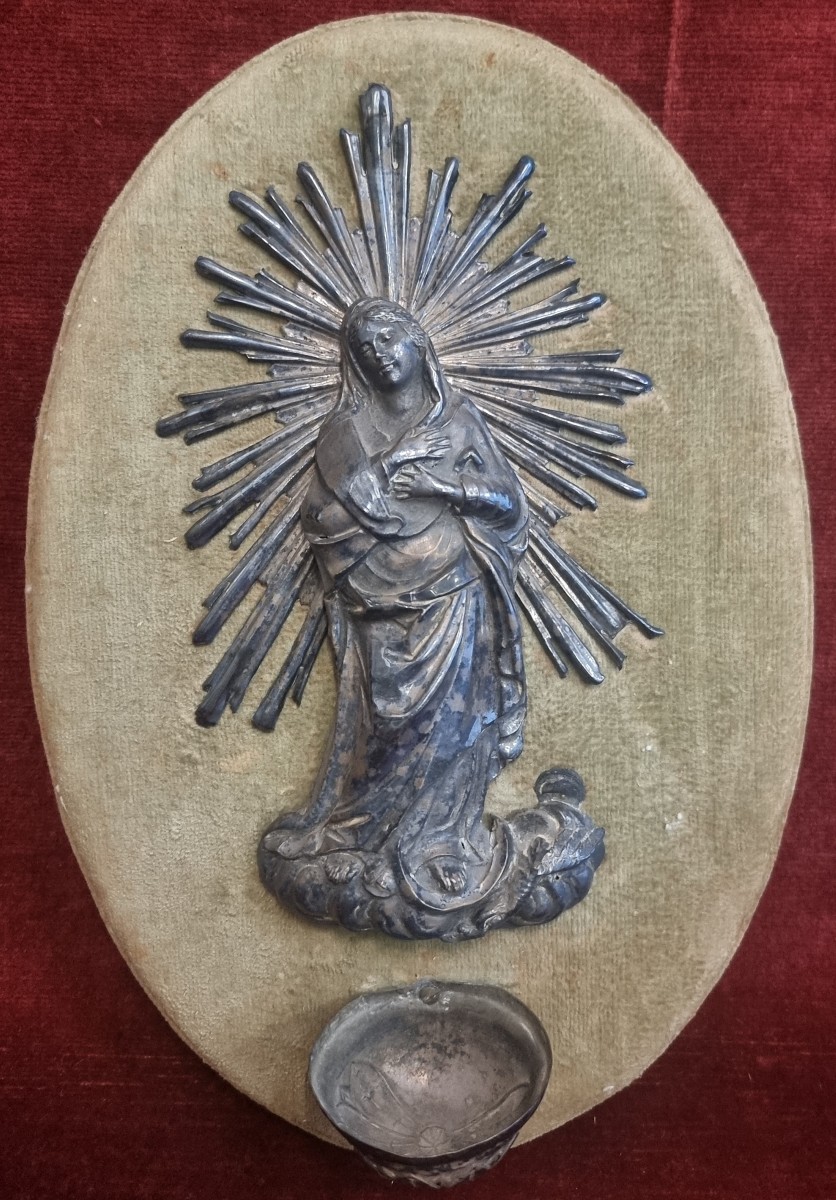 Fontaine sacrée en argent de la Vierge - Sud de l'Italie - Fin du XVIIIe siècle