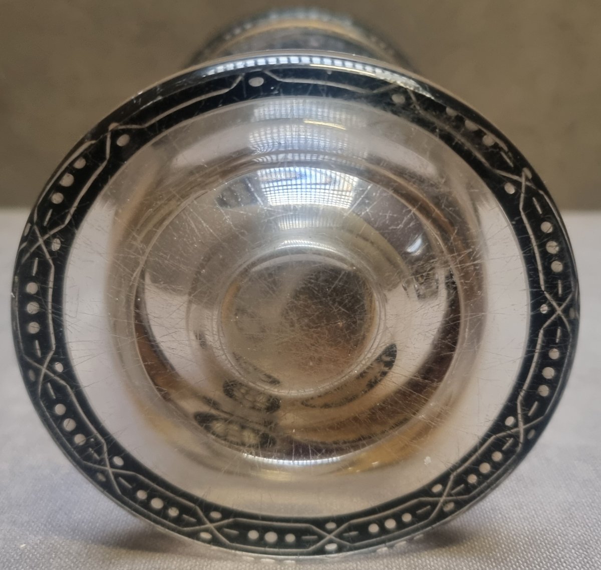 Vase en verre gravé de Bohême – fin du XIXe siècle-photo-3