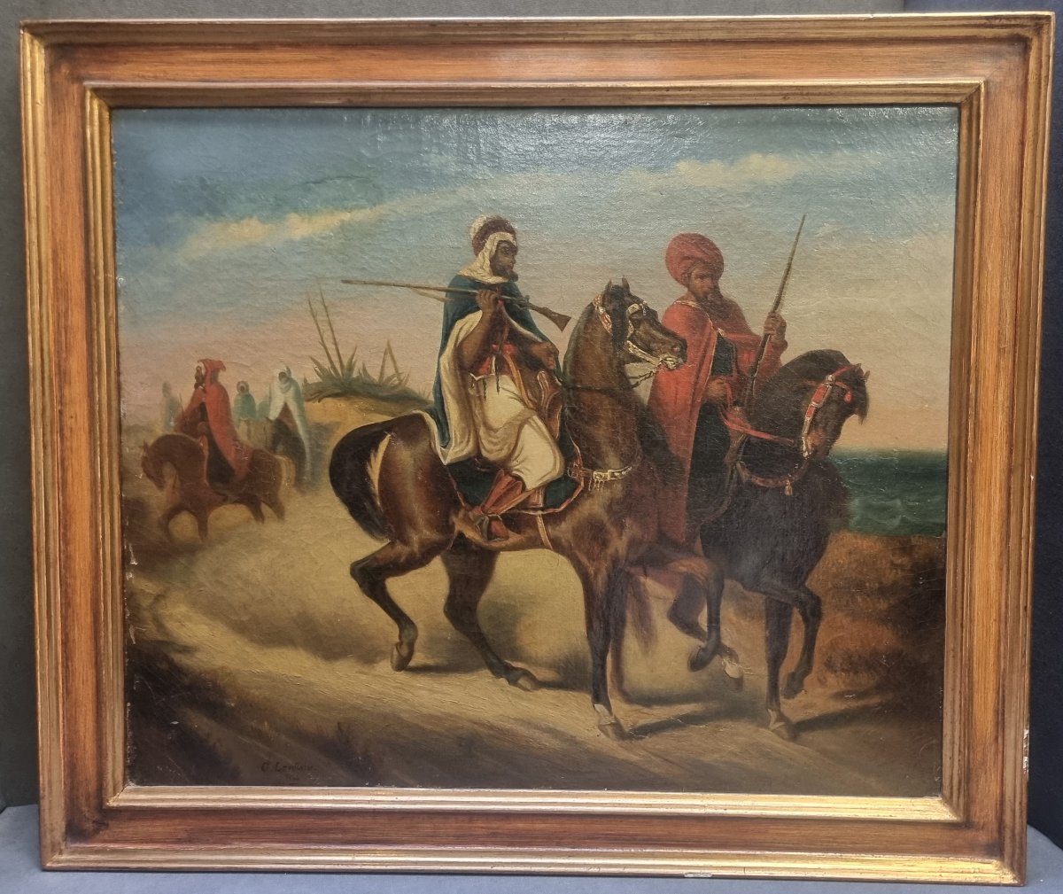 Orientalist Painting - Oil On Canvas - Signed: G. Levillain 1844