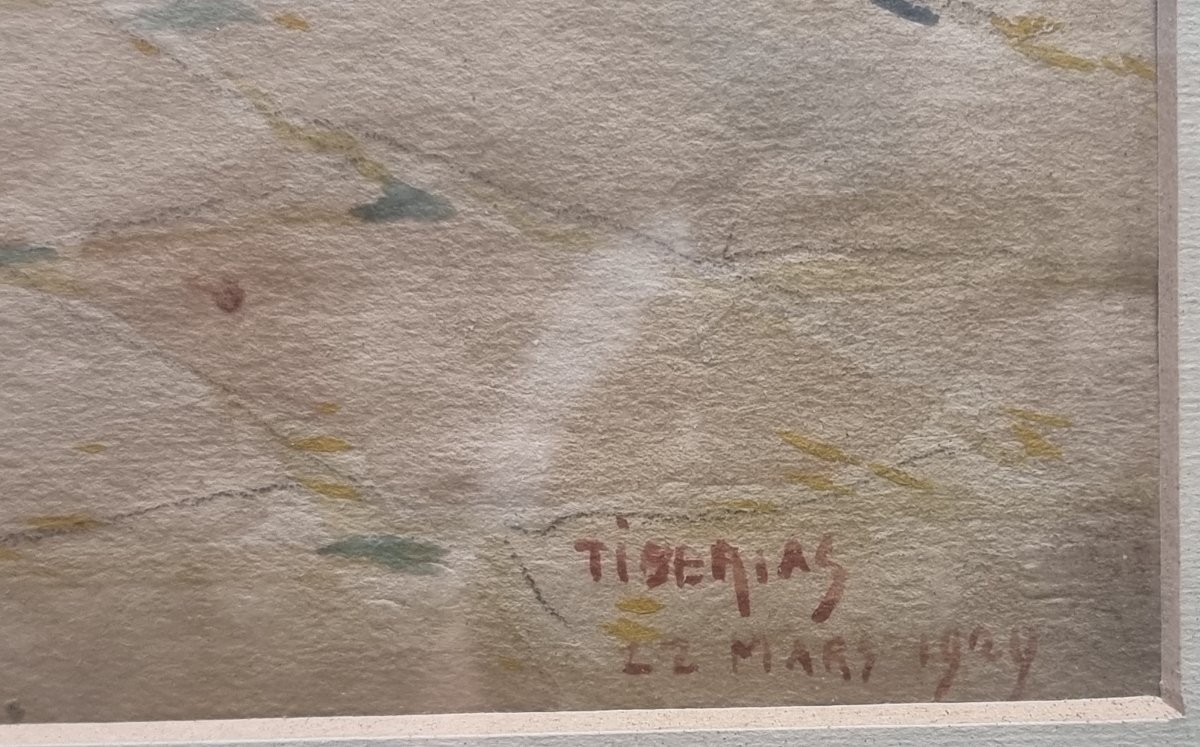 Aquarelle orientaliste - Signée TIBERIAS, 22 mars 1929-photo-3