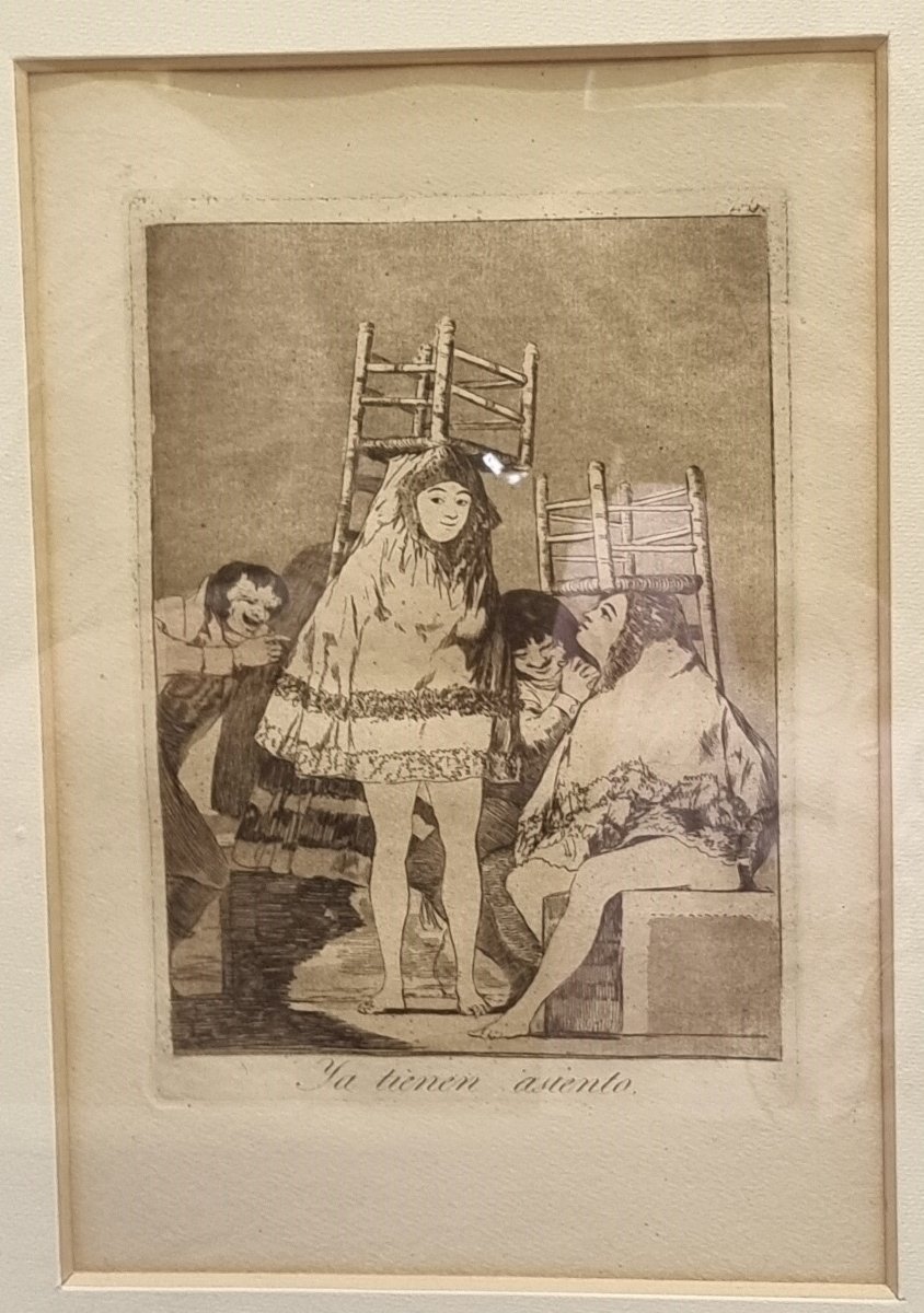 10 Framed Engravings - Capricci By Francisco Goya - 5th Edition, 1898-photo-1